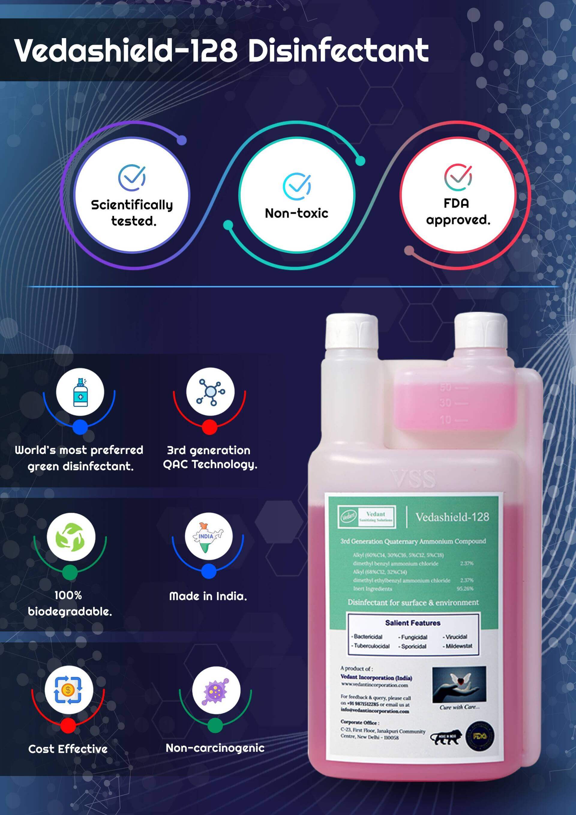 vedashield sanitizing solution